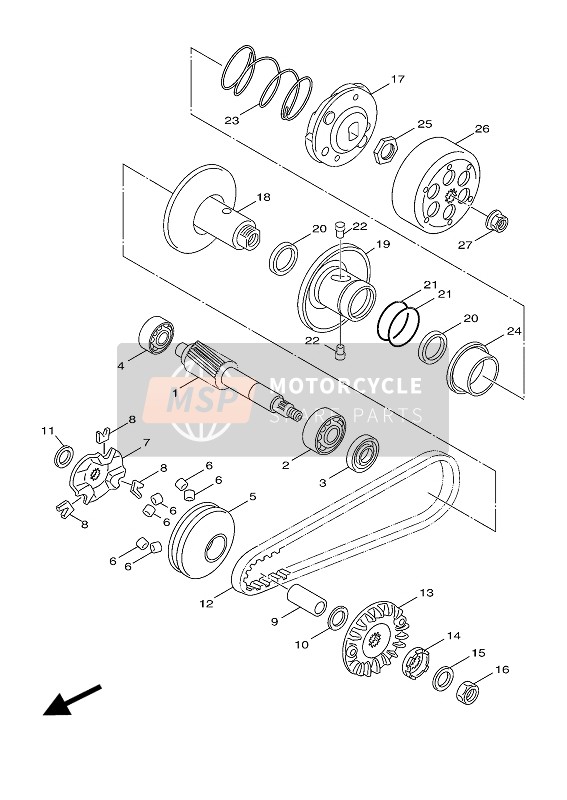 Yamaha YN50FT 2013 Clutch for a 2013 Yamaha YN50FT